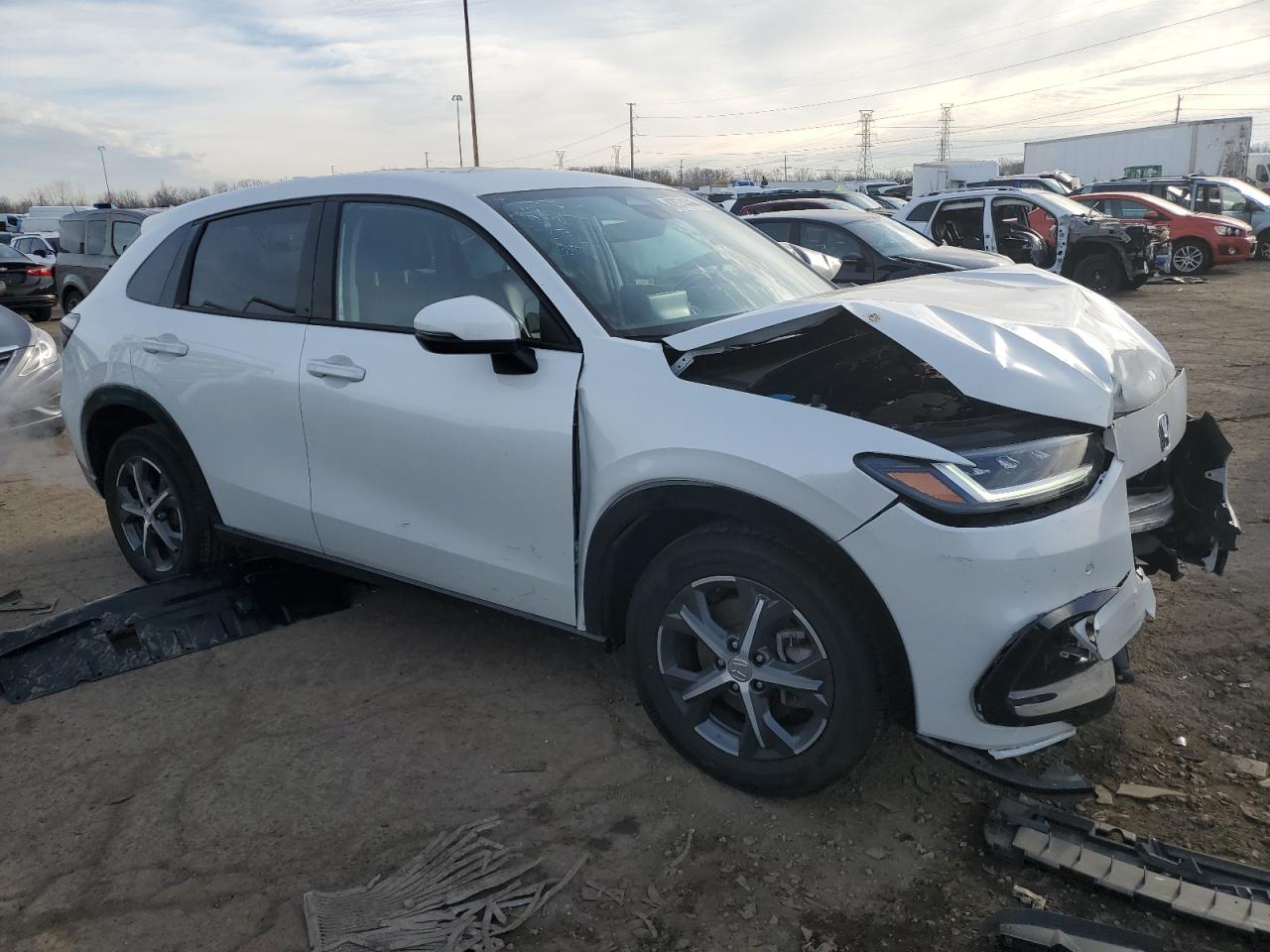 2023 Honda HR-V VIN 3CZRZ2H7XPM732907 Copart auction photo, front end / undercarriage damage thumbnail 4