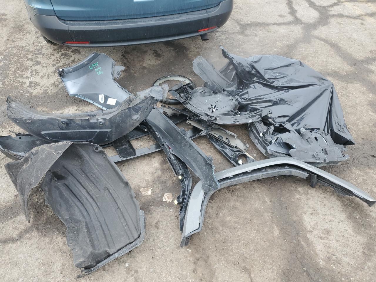 2014 Honda CR-V VIN 5J6RM4H59EL092180 Copart auction photo, front end / side damage thumbnail 13