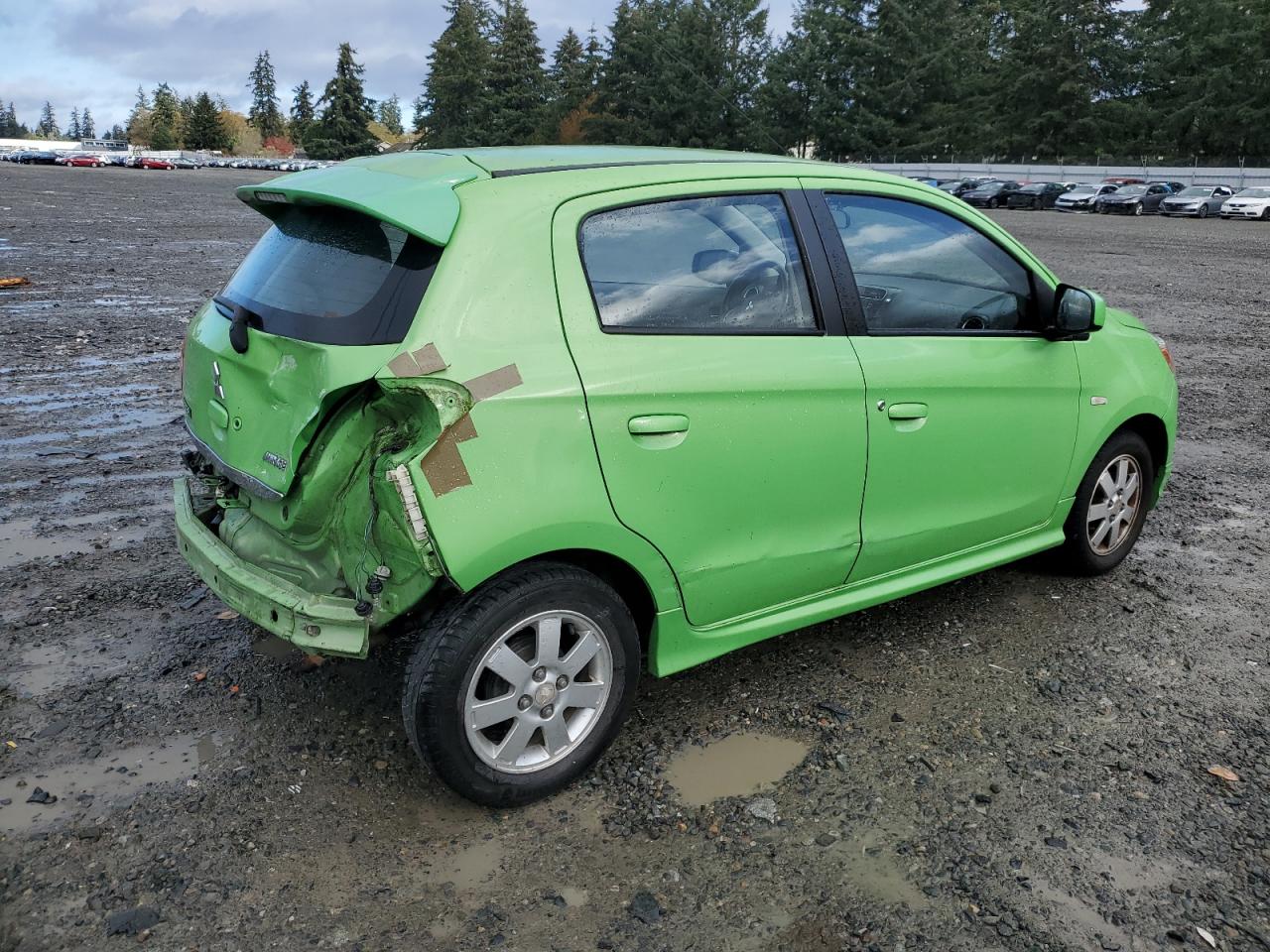 2014 Mitsubishi Mirage VIN ML32A4HJ5EH002686 Copart auction photo, rear end damage thumbnail 3