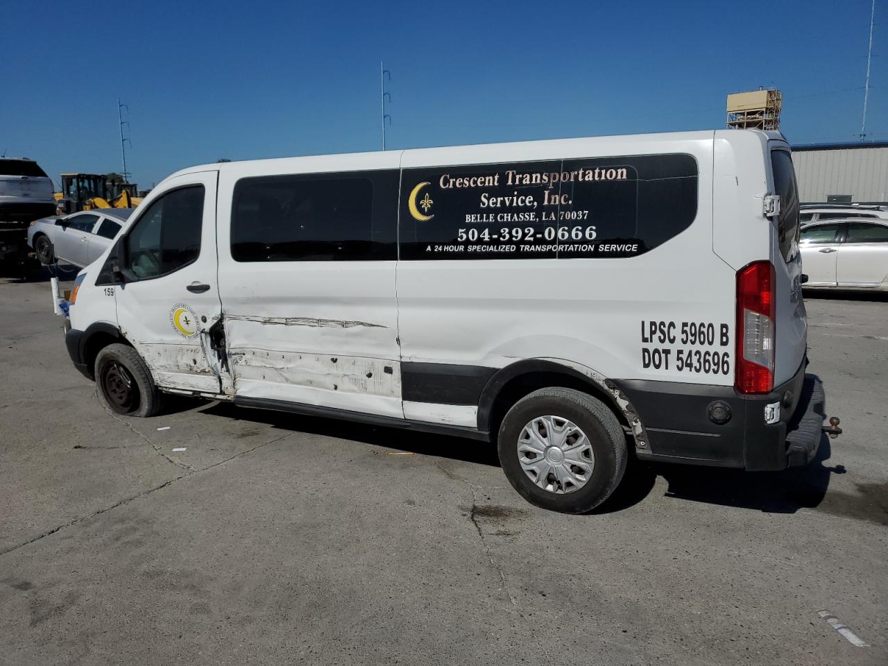 2019 Ford Transit VIN 1FBZX2ZM5KKB53893 Copart auction photo, side damage thumbnail 2