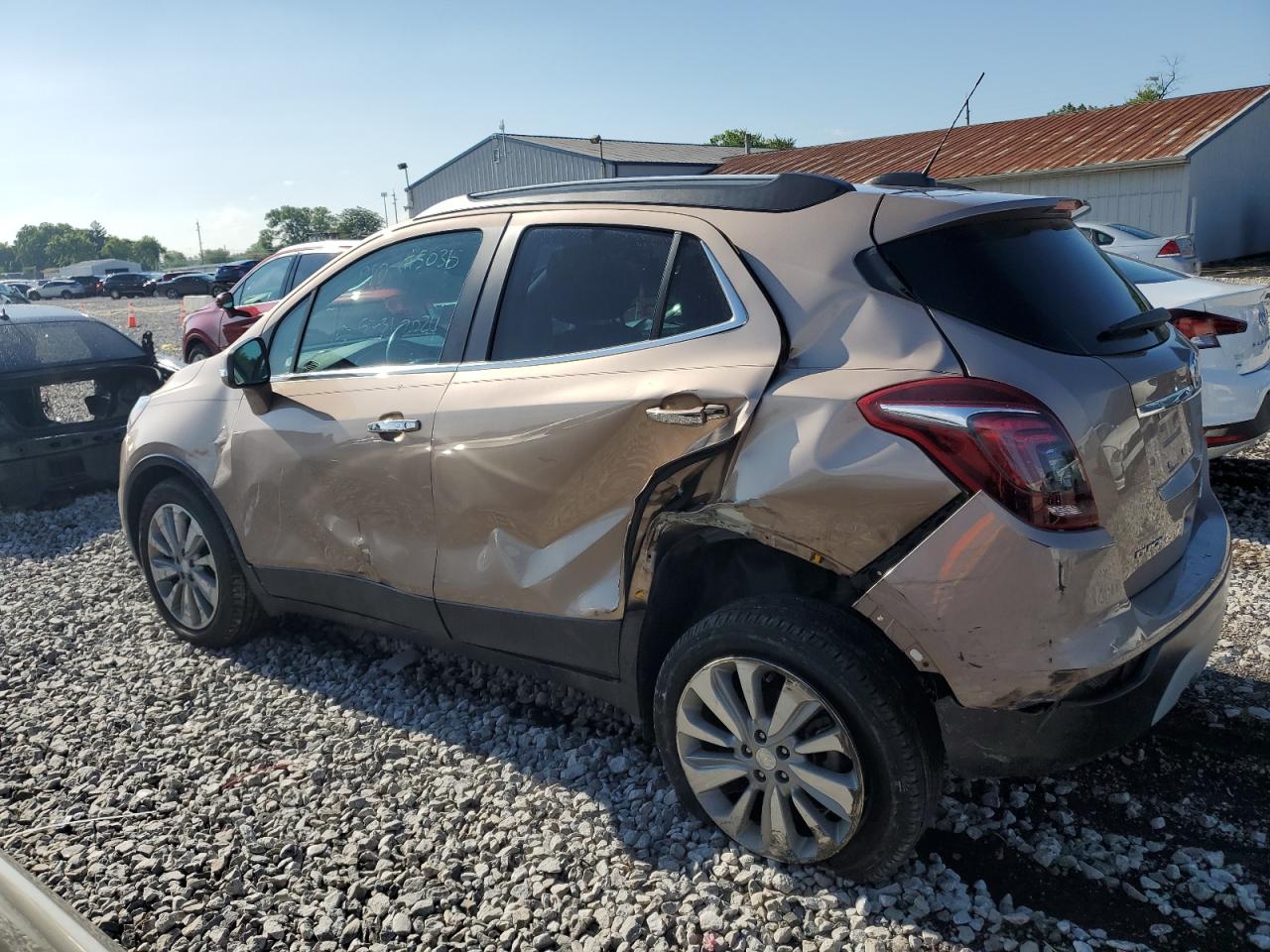 2018 Buick Encore VIN KL4CJASB3JB575949 Copart auction photo, rear end / side damage thumbnail 2