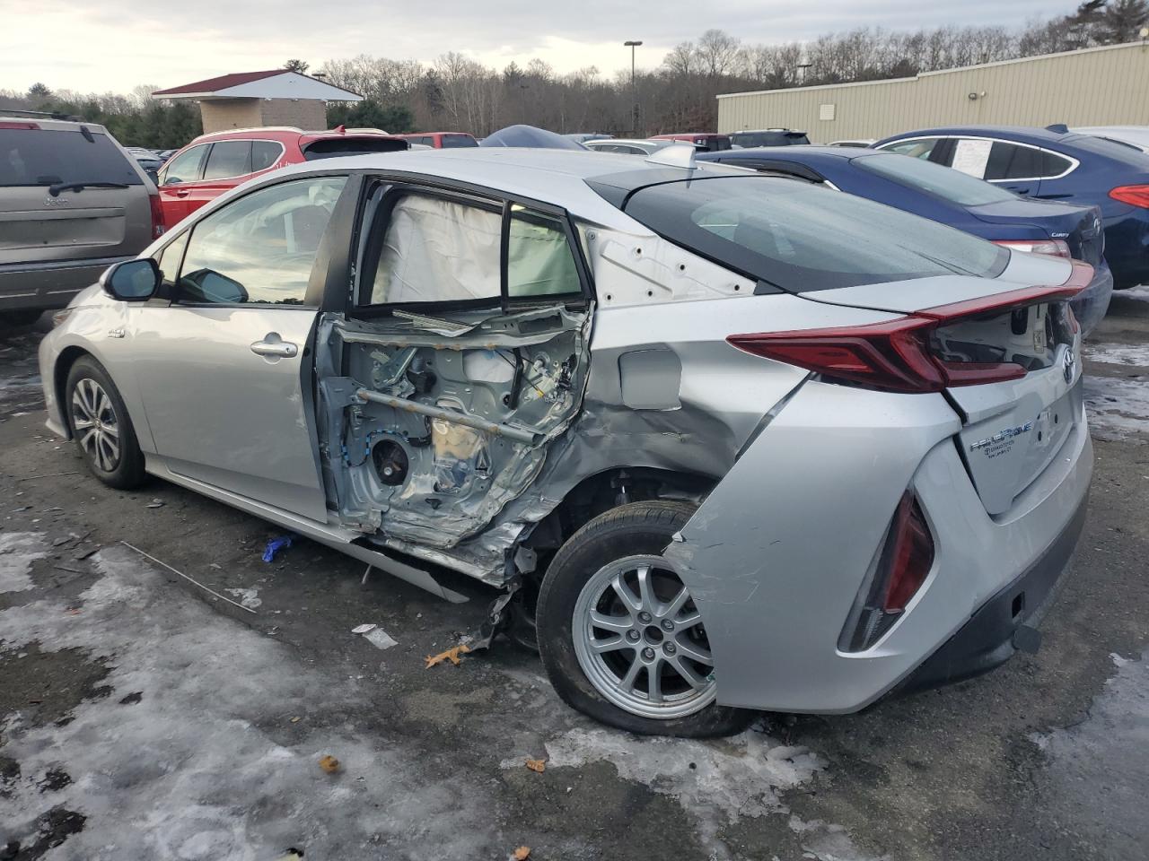 2021 Toyota Prius VIN JTDKAMFP6M3174984 Copart auction photo, side / rear end damage thumbnail 2