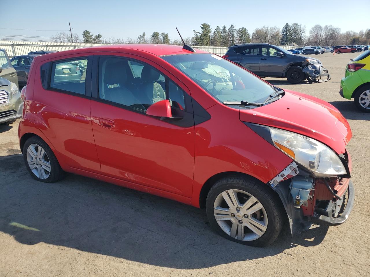 2015 Chevrolet Spark VIN KL8CD6S92FC733182 Copart auction photo, front end damage thumbnail 4