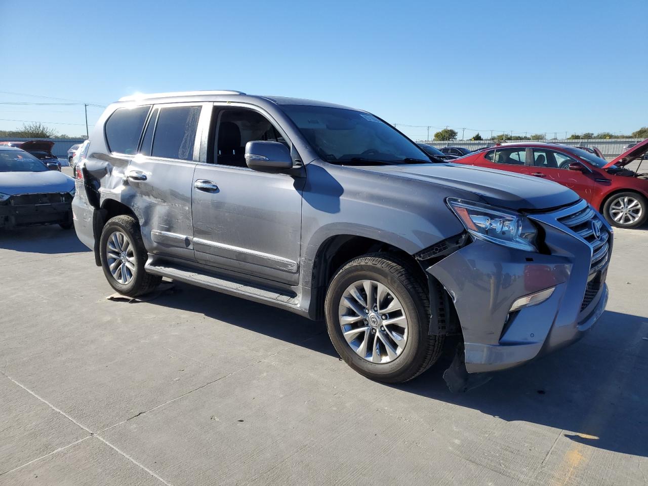 2016 Lexus GX VIN JTJBM7FX5G5121787 Copart auction photo, side / front end damage thumbnail 4
