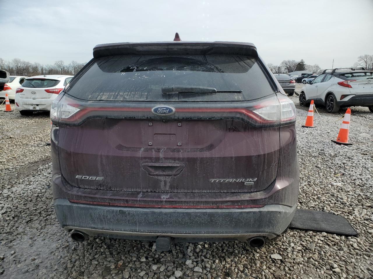 2017 Ford Edge VIN 2FMPK4K87HBC40185 Copart auction photo, front end damage thumbnail 6