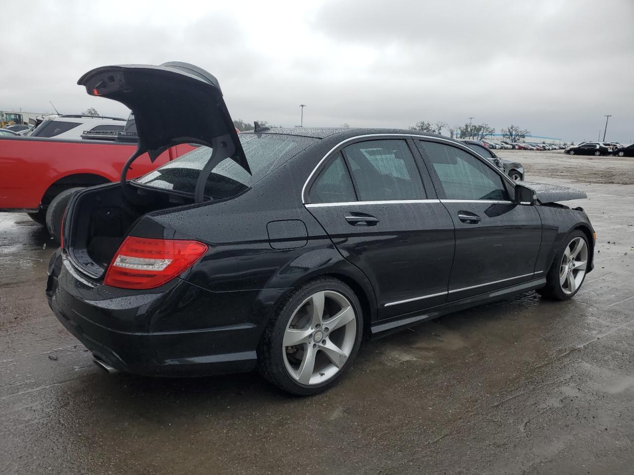 2014 Mercedes-Benz C-klasse VIN WDDGF5HB9EA954320 Copart auction photo, rear end / front end damage thumbnail 3