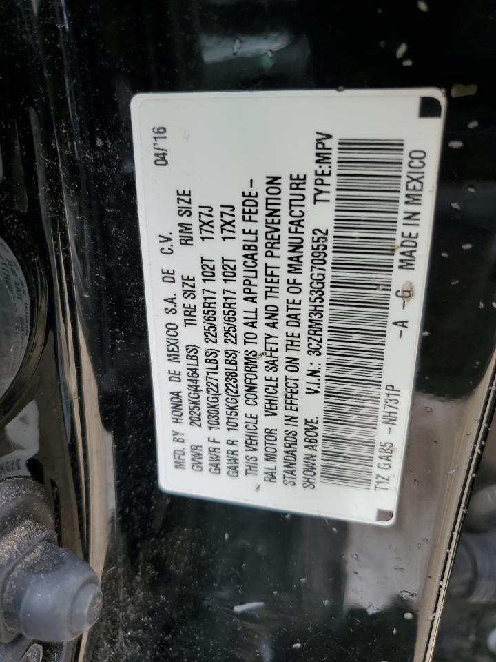 2016 Honda CR-V VIN 3CZRM3H53GG709552 Copart auction photo, mechanical / rear end damage thumbnail 13