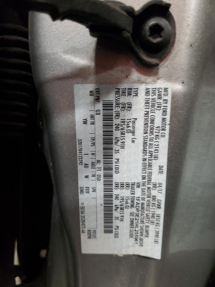2017 Ford Focus VIN 1FADP3E21HL255961 Copart auction photo, all over damage thumbnail 14