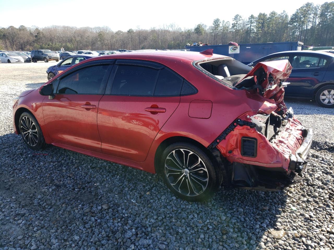 2020 Toyota Corolla VIN 5YFEPRAE4LP086956 Copart auction photo, rear end damage thumbnail 2