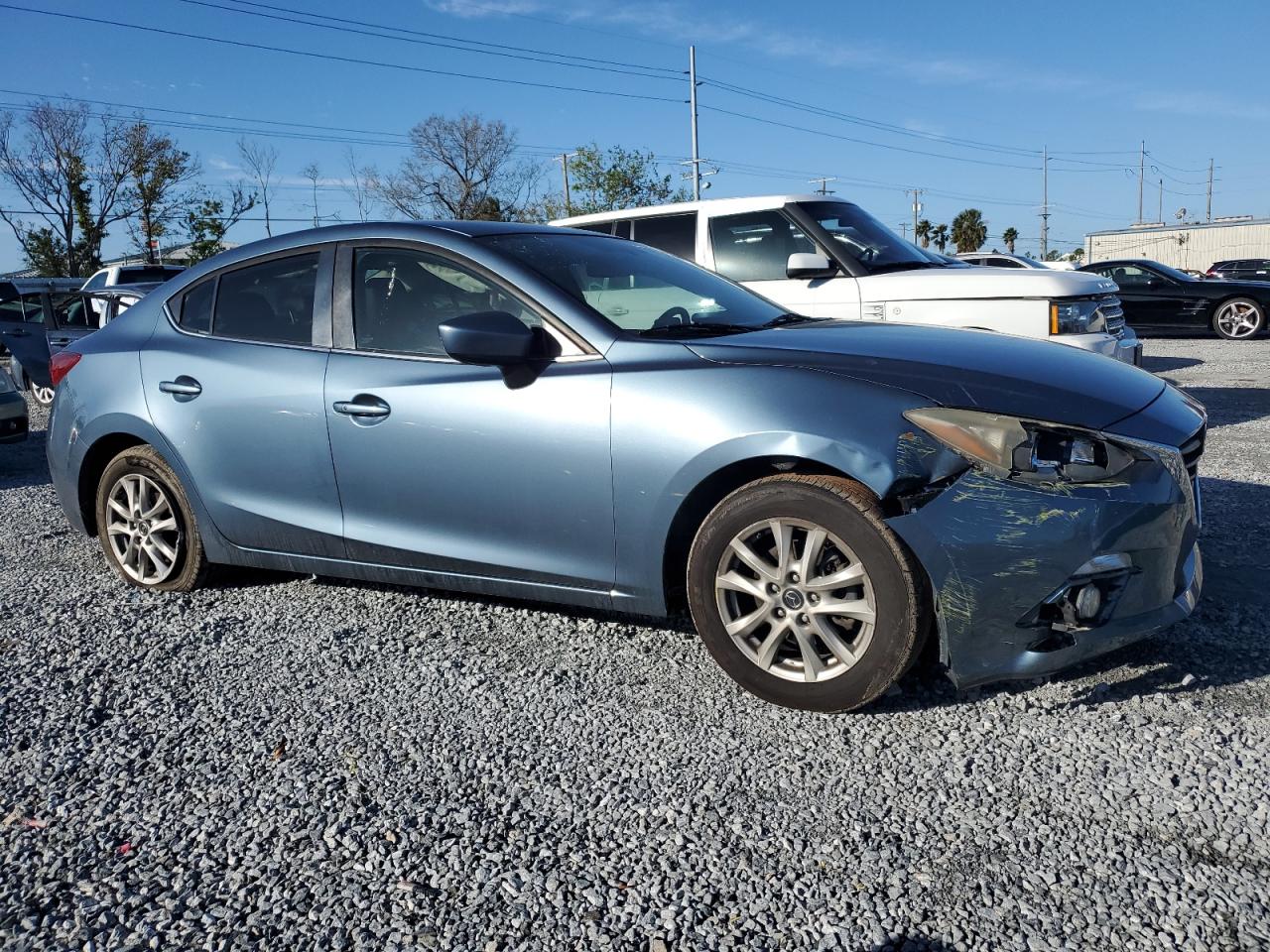 2015 Mazda 3 VIN JM1BM1W79F1256051 Copart auction photo, side / rear end damage thumbnail 4