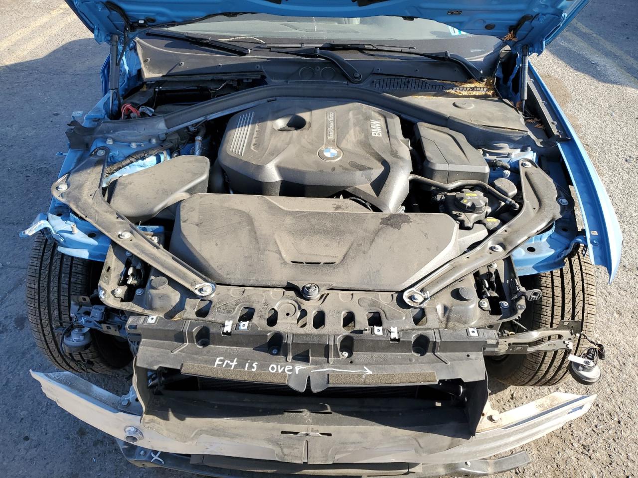 2020 BMW 2er VIN WBA2K1C01L7D97038 Copart auction photo, front end / side damage thumbnail 11