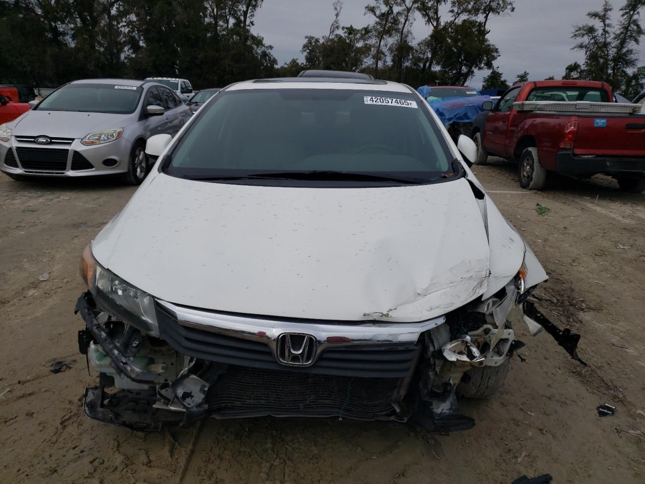 2012 Honda Civic VIN 19XFB2F90CE028351 Copart auction photo, front end / side damage thumbnail 5