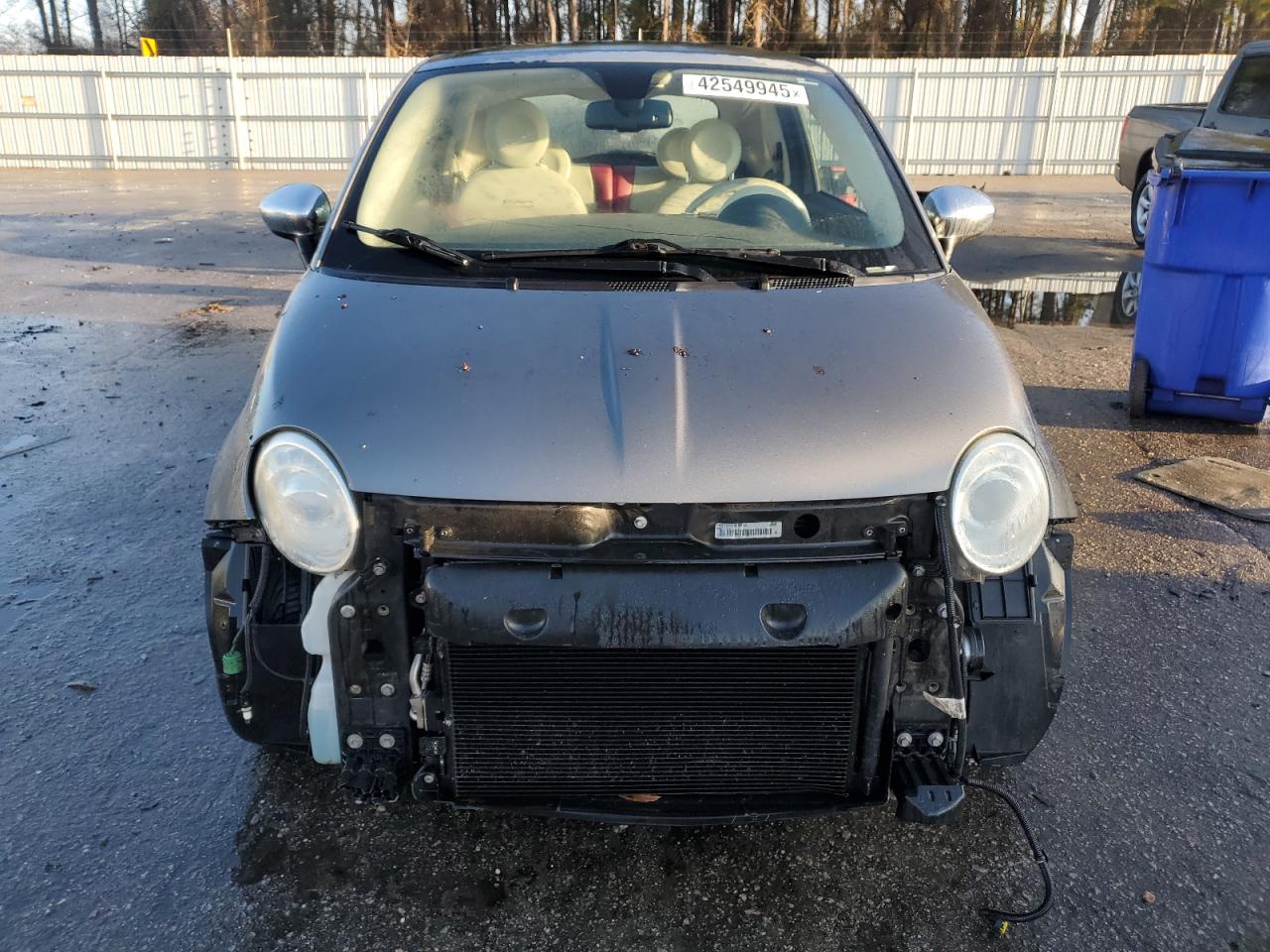 2012 Fiat 500 VIN 3C3CFFCR0CT117579 Copart auction photo, front end damage thumbnail 5