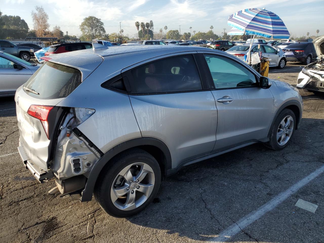 2017 Honda HR-V VIN 3CZRU5H37HG707198 Copart auction photo, rear end damage thumbnail 3