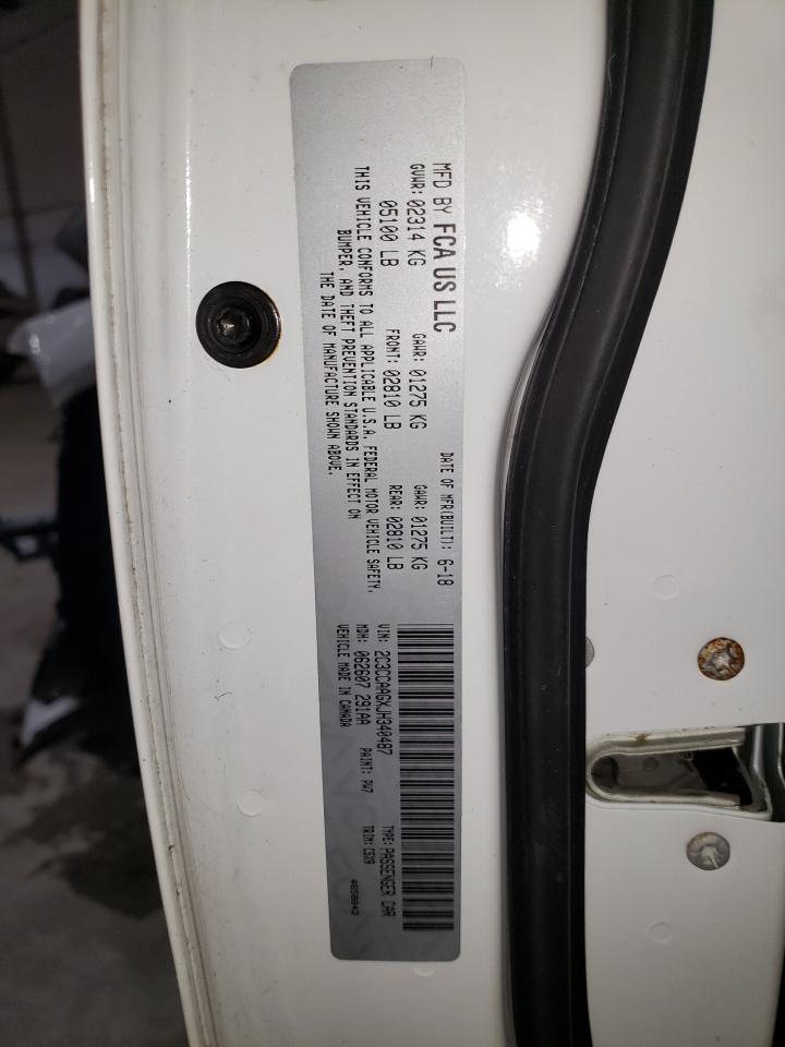 2018 Chrysler 300 VIN 2C3CCAAGXJH340487 Copart auction photo, front end / rear end damage thumbnail 13