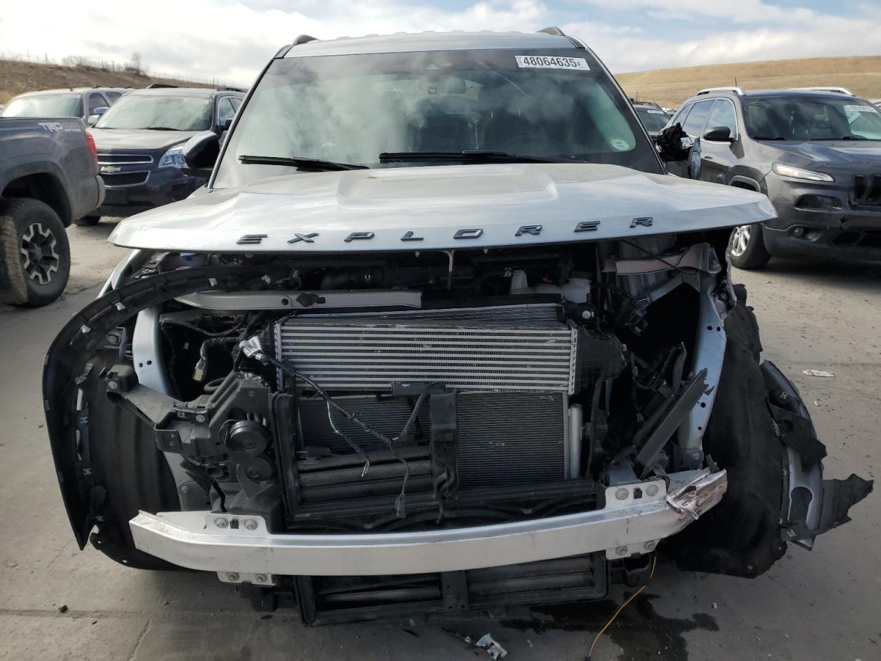 2023 Ford Explorer VIN 1FMSK8DH2PGA54656 Copart auction photo, front end / side damage thumbnail 5