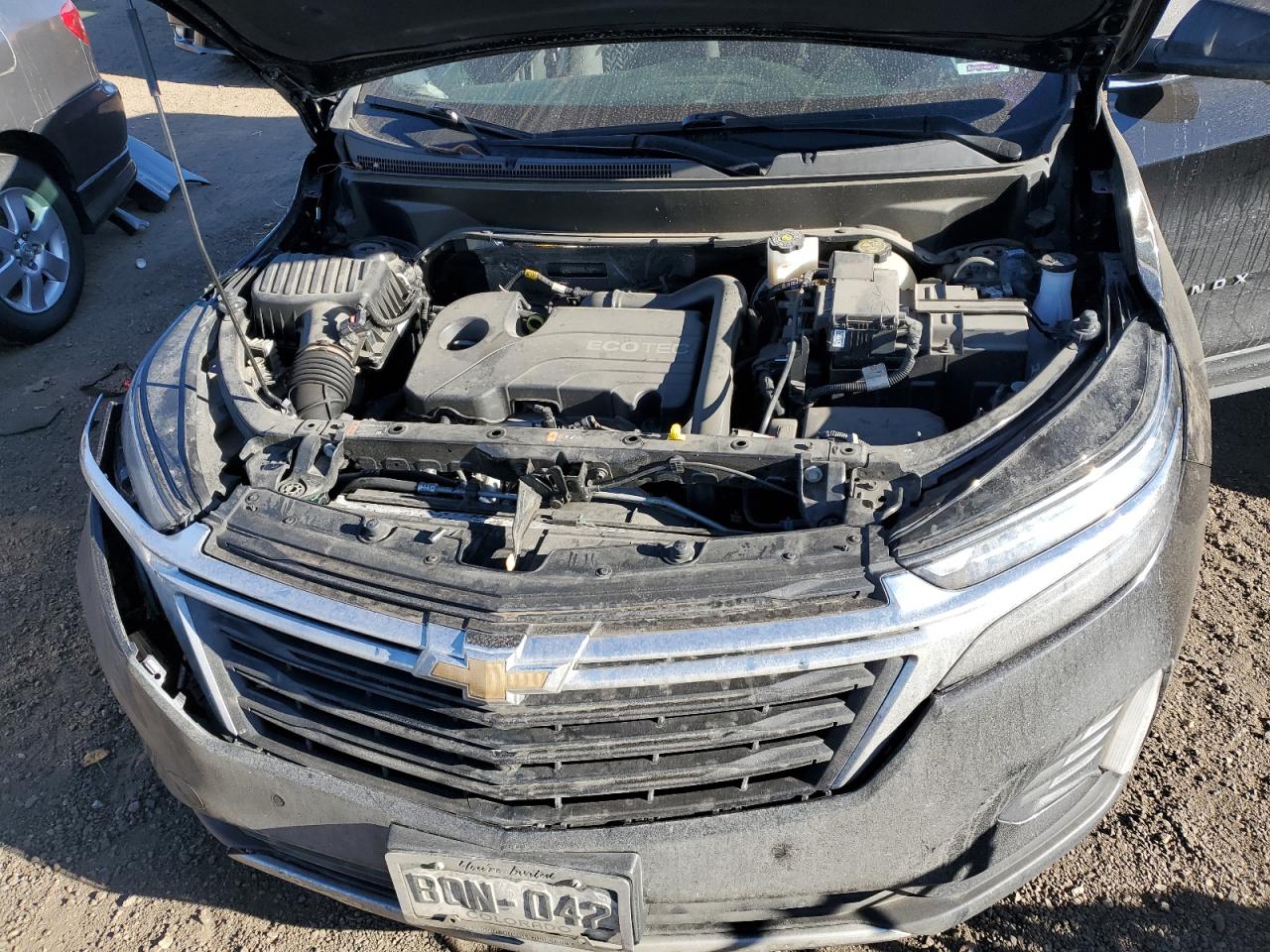 2022 Chevrolet Equinox VIN 3GNAXUEV0NL255485 Copart auction photo, front end / side damage thumbnail 13