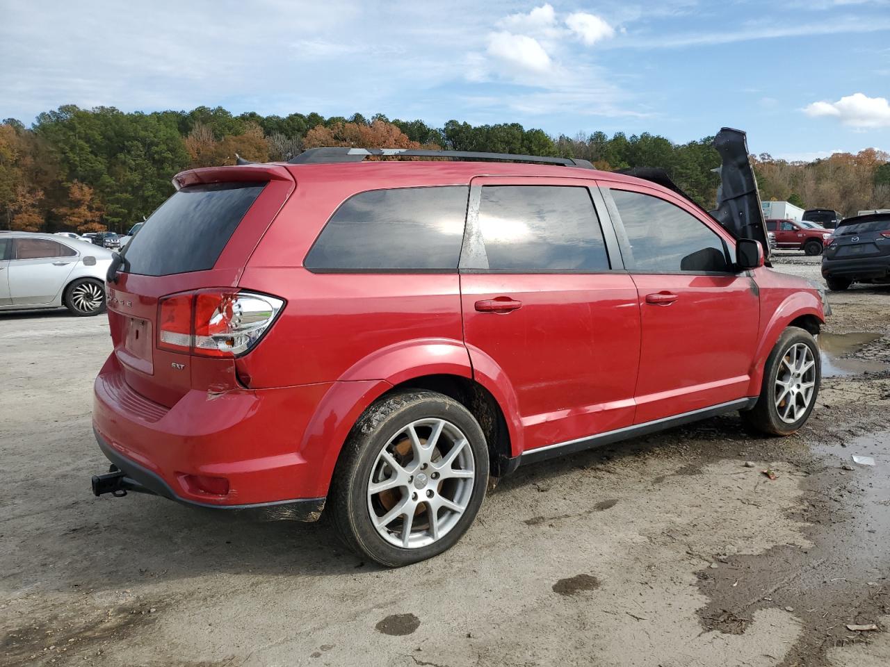 2014 Dodge Journey VIN 3C4PDCBB9ET259051 Copart auction photo, burn damage thumbnail 3