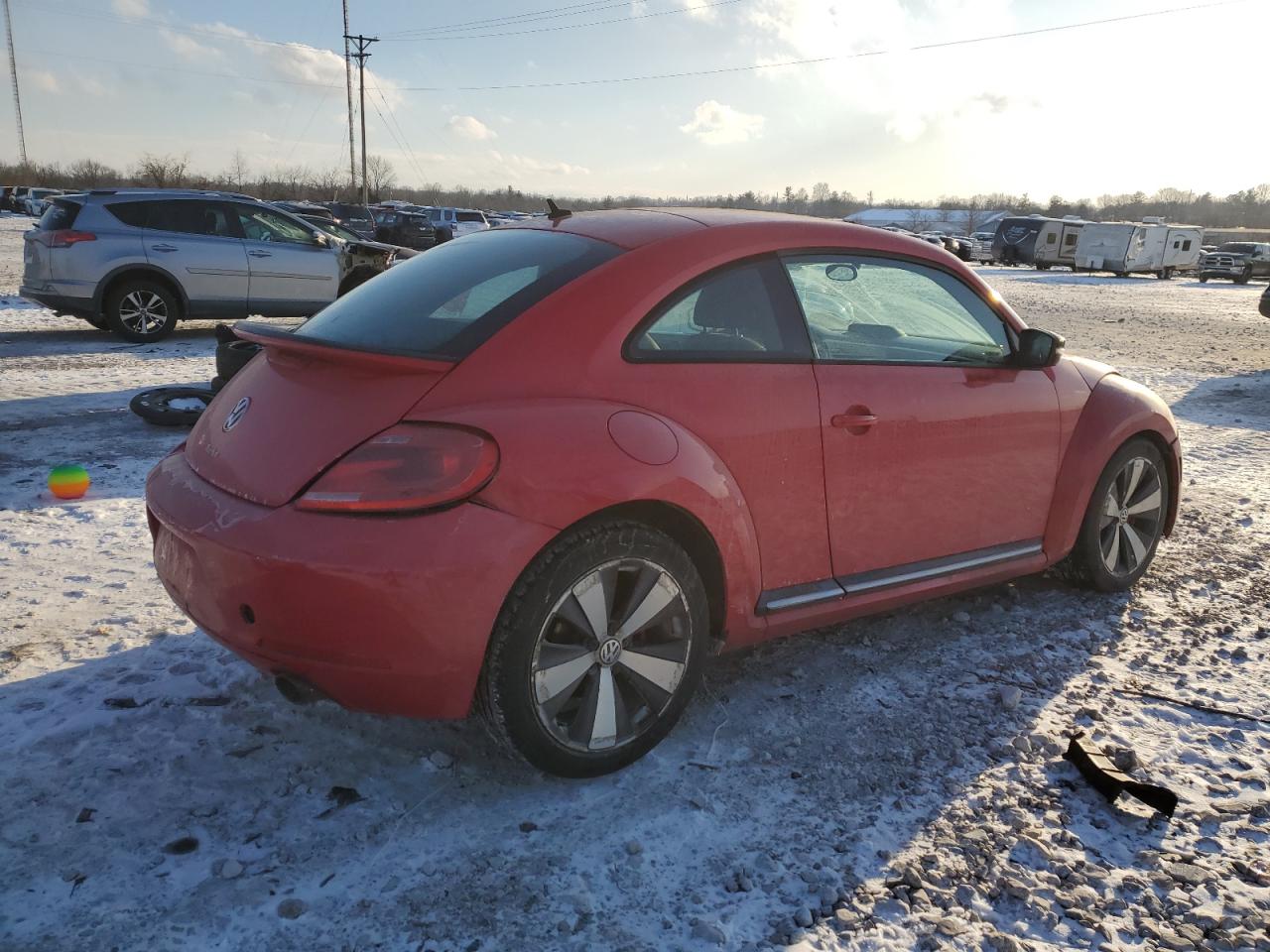2012 Volkswagen Beetle VIN 3VWV67AT4CM665309 Copart auction photo, front end / rear end damage thumbnail 3