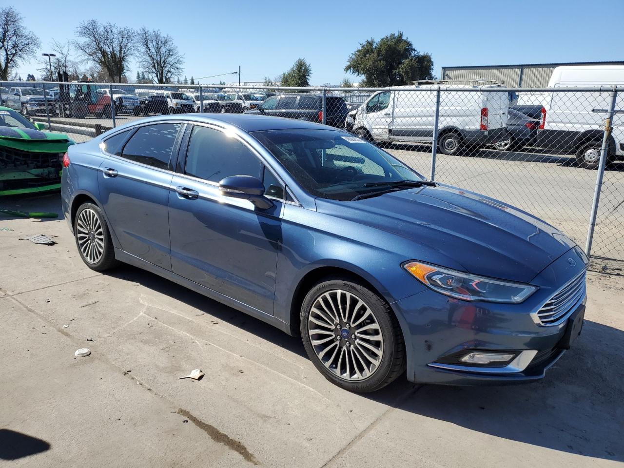 2018 Ford Fusion VIN 3FA6P0D98JR206298 Copart auction photo, front end / rear end damage thumbnail 4