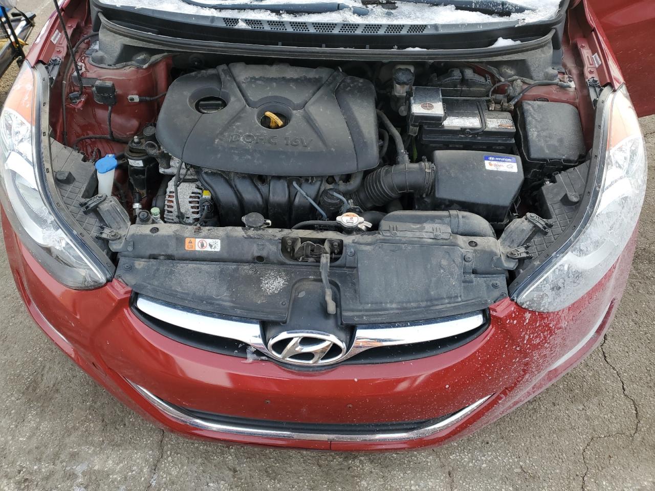 2012 Hyundai Elantra VIN KMHDH4AE3CU331238 Copart auction photo, front end damage thumbnail 11