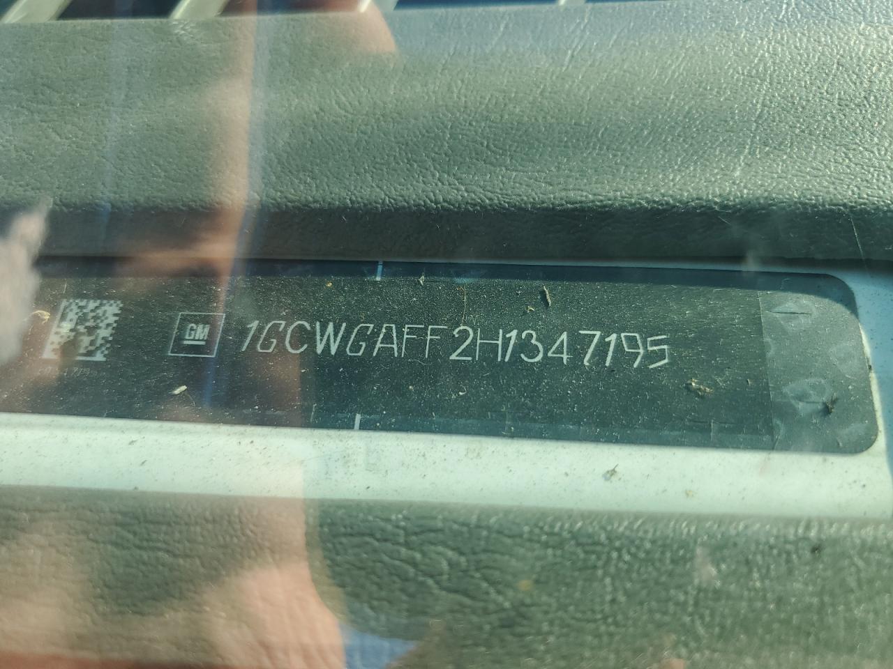 2017 Chevrolet Express VIN 1GCWGAFF2H1347195 Copart auction photo, side damage thumbnail 13