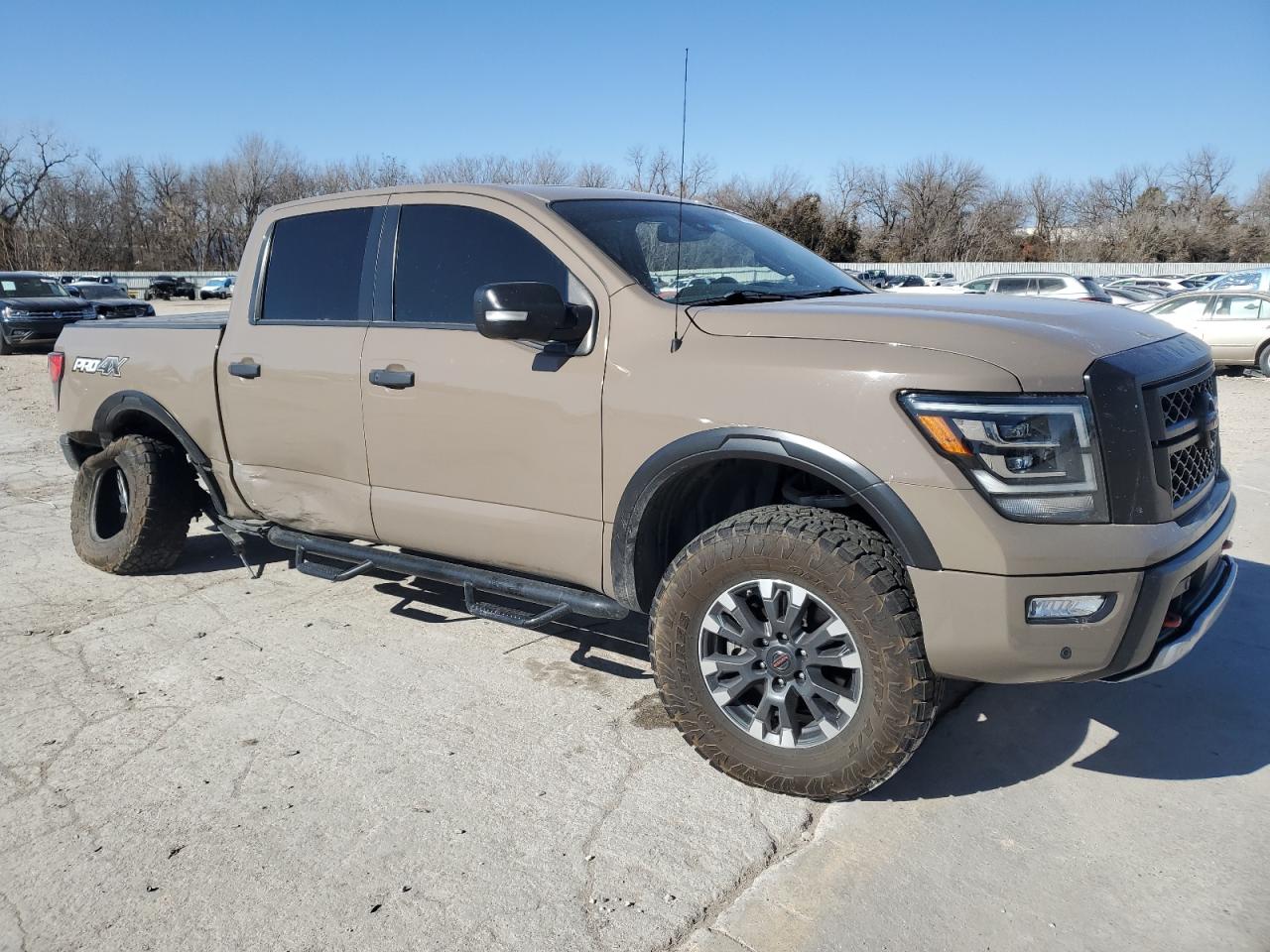 2021 Nissan Titan VIN 1N6AA1ED8MN521041 Copart auction photo, rear end / side damage thumbnail 4