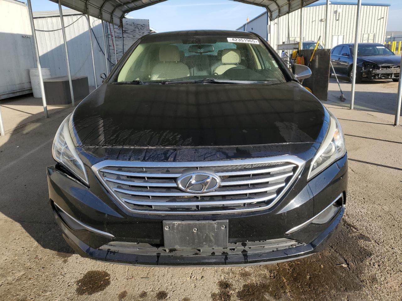 2016 Hyundai Sonata VIN 5NPE24AF0GH382554 Copart auction photo, front end / side damage thumbnail 5