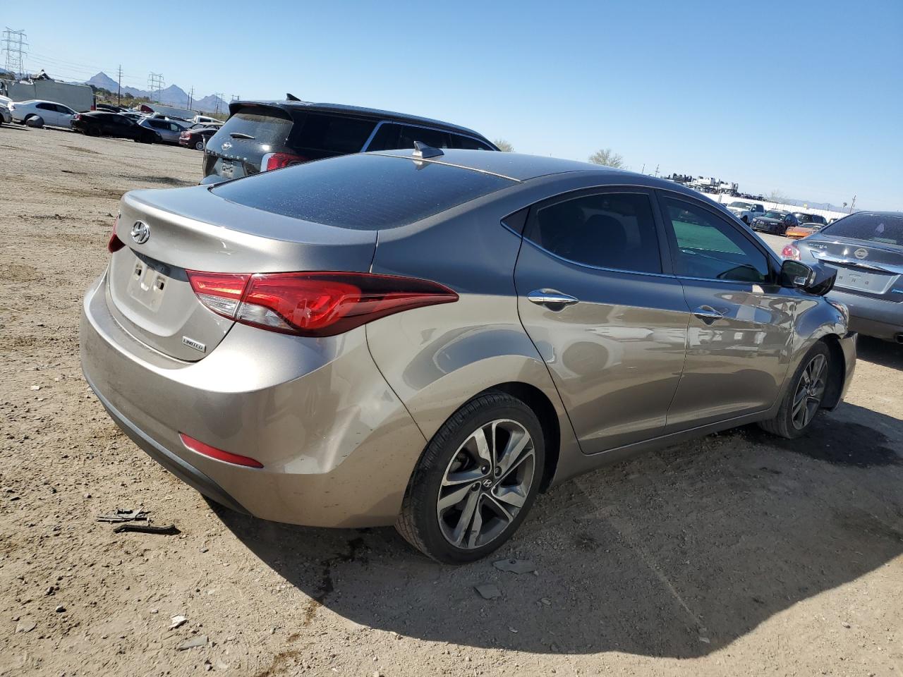 2014 Hyundai Elantra VIN 5NPDH4AEXEH503475 Copart auction photo, front end damage thumbnail 3