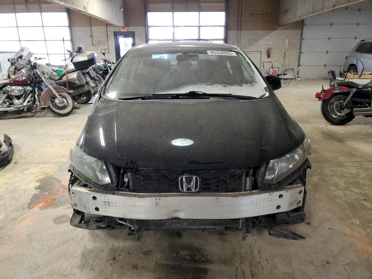 2013 Honda Civic VIN 2HGFB2F8XDH518293 Copart auction photo, front end / side damage thumbnail 5