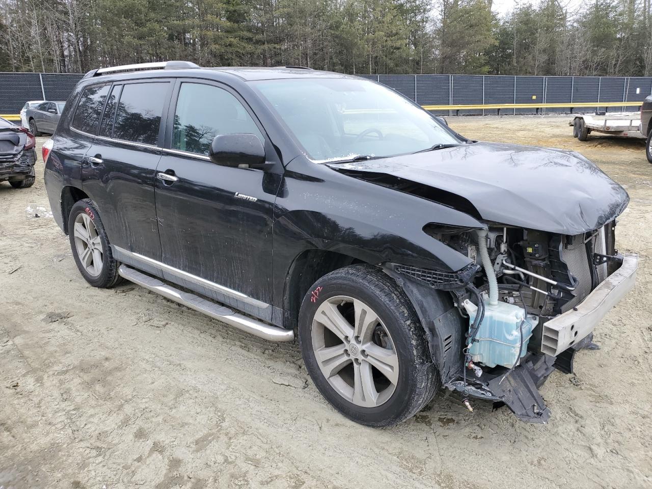 2012 Toyota Highlander VIN 5TDDK3EHXCS130039 Copart auction photo, front end damage thumbnail 4