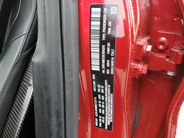 2019 Alfa Romeo Giulia VIN ZARFAMEV2K7604376 Copart auction photo, side damage thumbnail 13