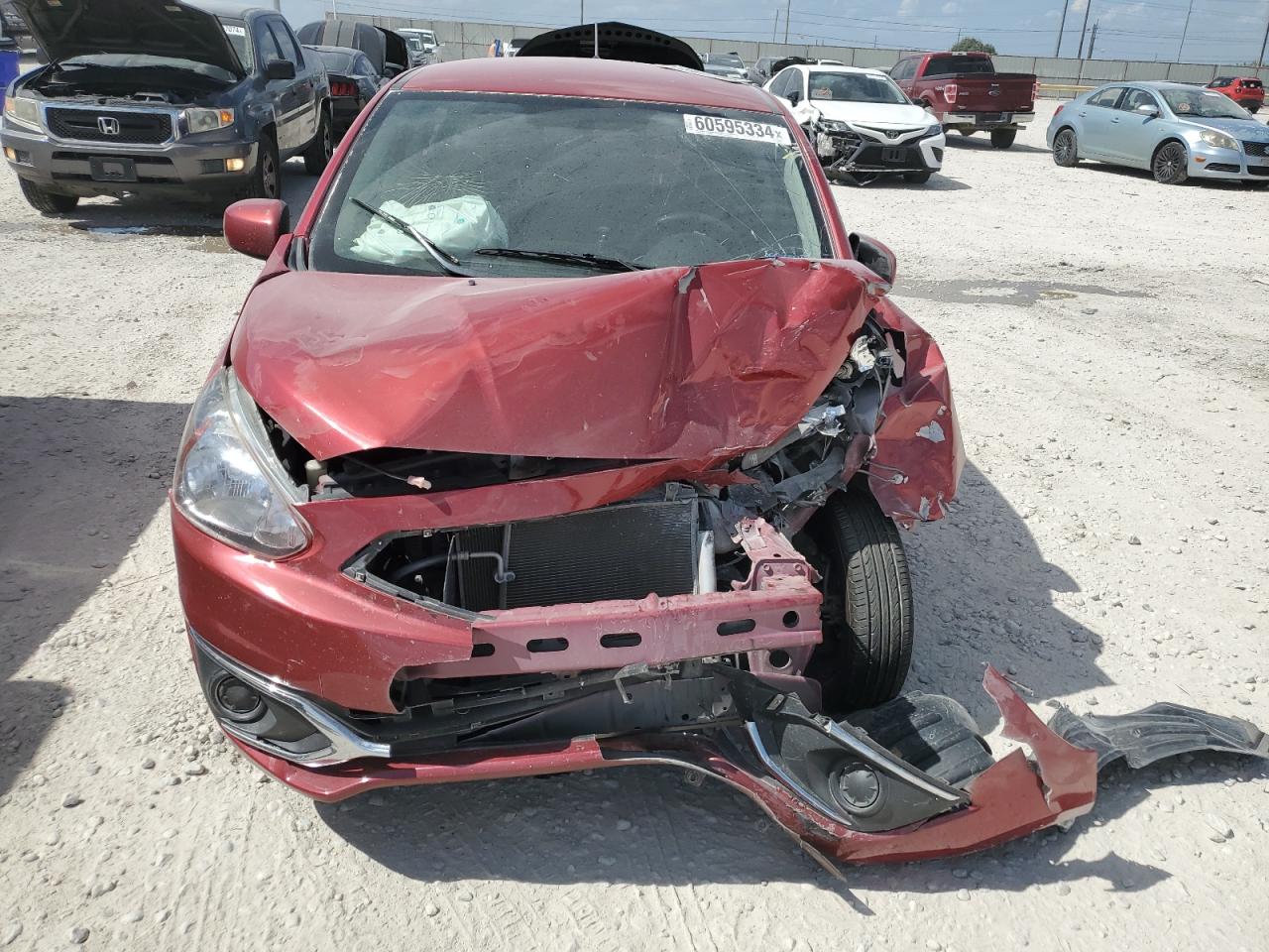 2019 Mitsubishi Mirage VIN ML32A3HJ9KH010263 Copart auction photo, front end damage thumbnail 5