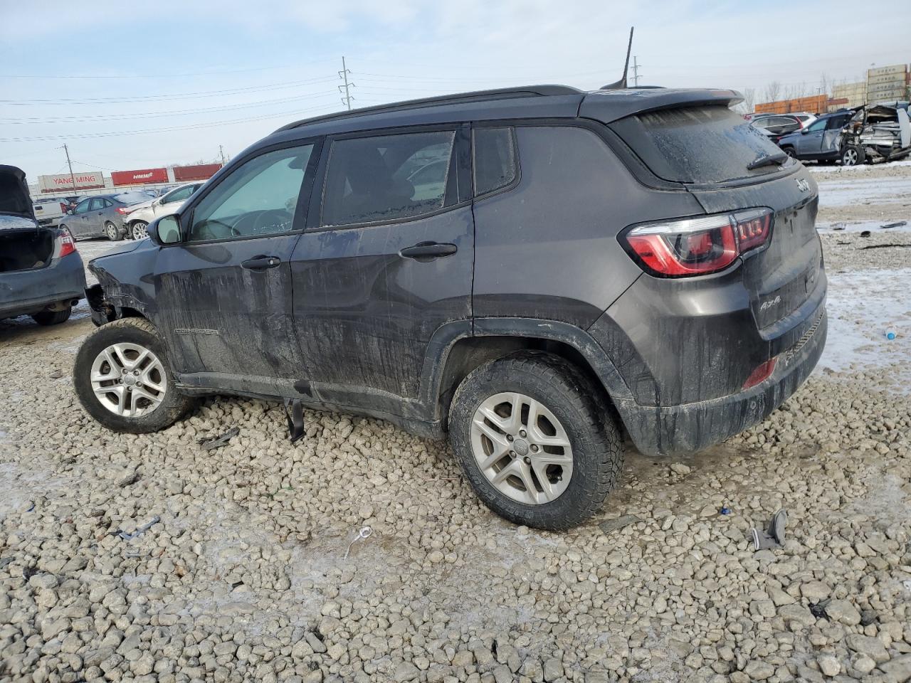 2018 Jeep Compass VIN 3C4NJDAB4JT146139 Copart auction photo, front end / side damage thumbnail 2
