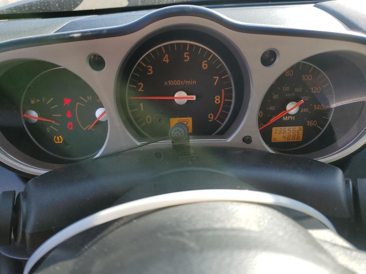 2007 Nissan 350Z VIN JN1BZ34E37M551440 Copart auction photo, front end / top/roof damage thumbnail 9