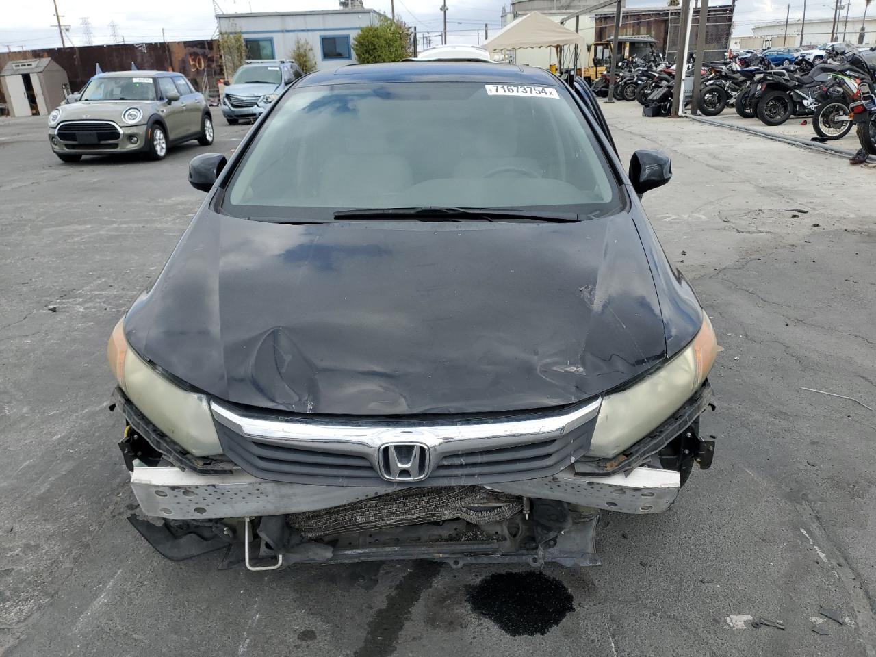 2012 Honda Civic VIN 19XFB2F80CE387948 Copart auction photo, all over damage thumbnail 5