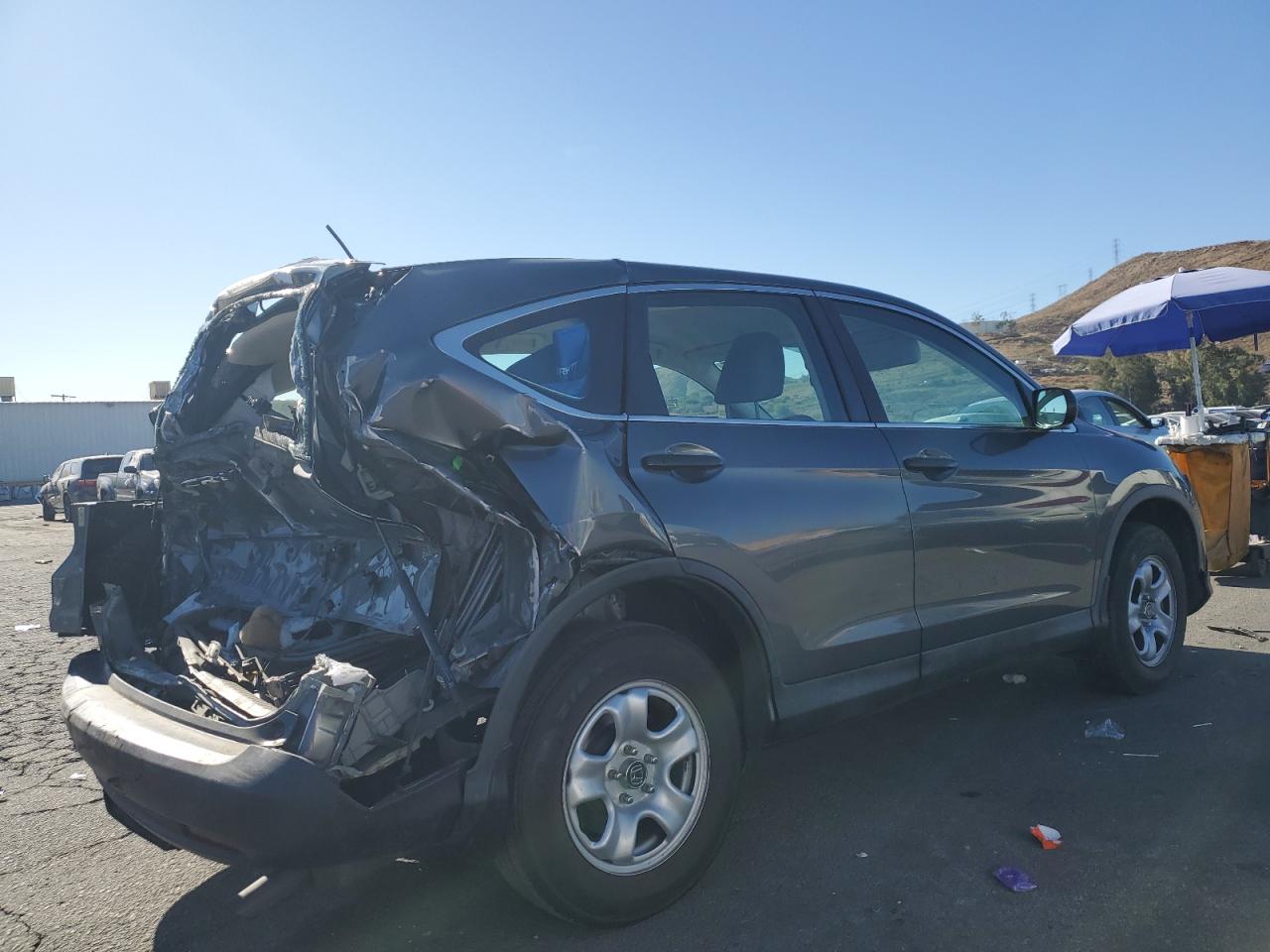 2014 Honda CR-V VIN 3CZRM3H30EG715708 Copart auction photo, rear end / side damage thumbnail 3