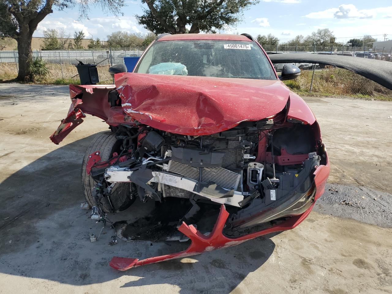 2021 Alfa Romeo Stelvio VIN ZASPAJAN6M7D07950 Copart auction photo, front end / side damage thumbnail 5