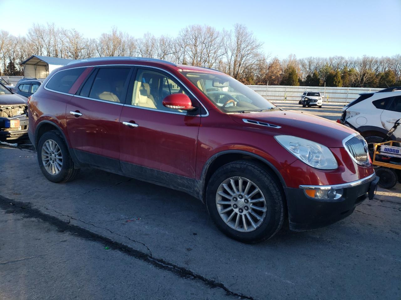 2012 Buick Enclave VIN 5GAKRCEDXCJ275662 Copart auction photo, side / front end damage thumbnail 4
