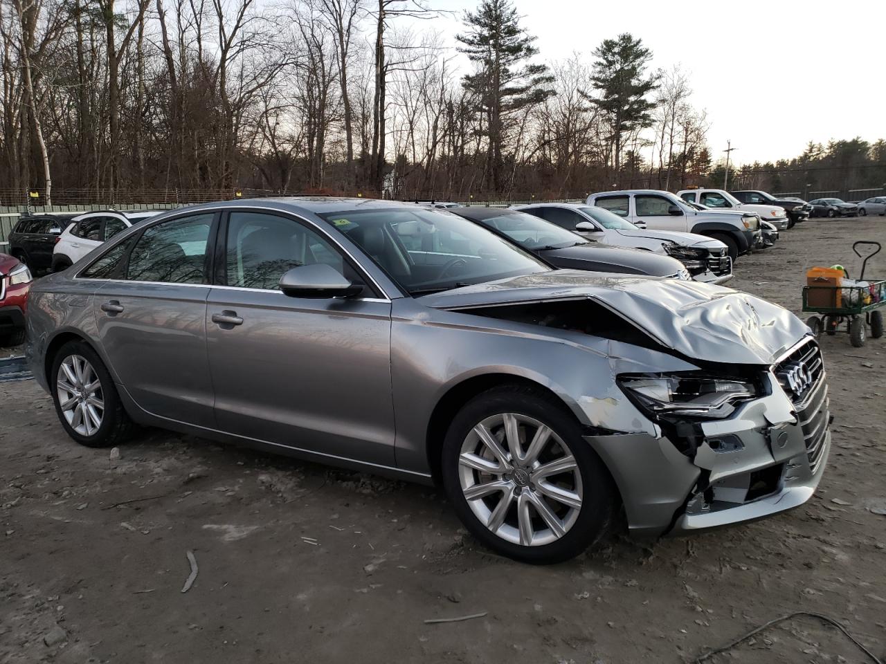 2014 Audi A6 VIN WAUFGAFC5EN141909 Copart auction photo, front end / minor dent/scratches damage thumbnail 4