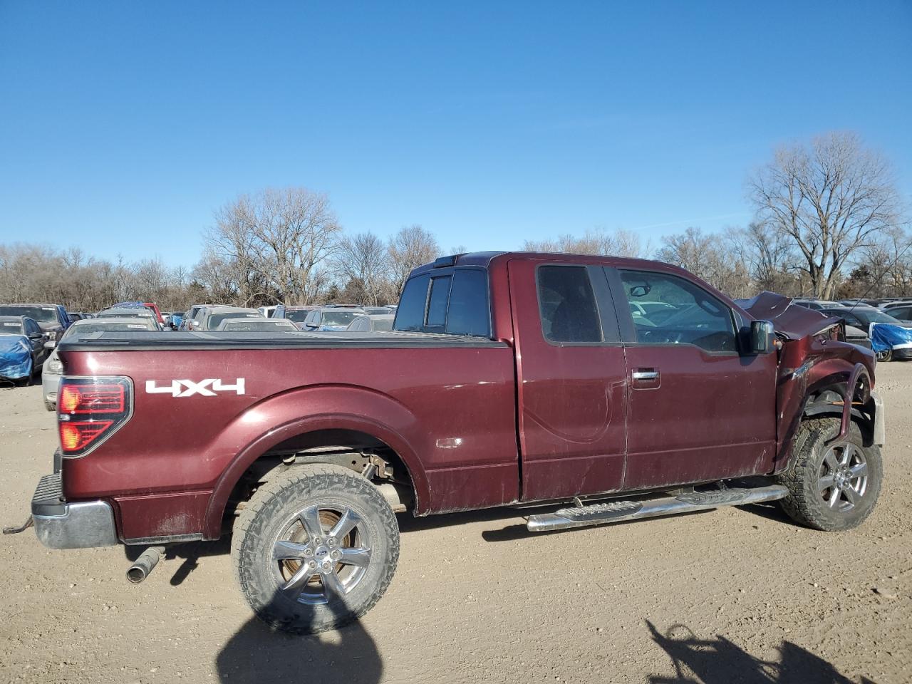 2010 Ford F-150 VIN 1FTFX1EV7AKE00885 Copart auction photo, front end / side damage thumbnail 3