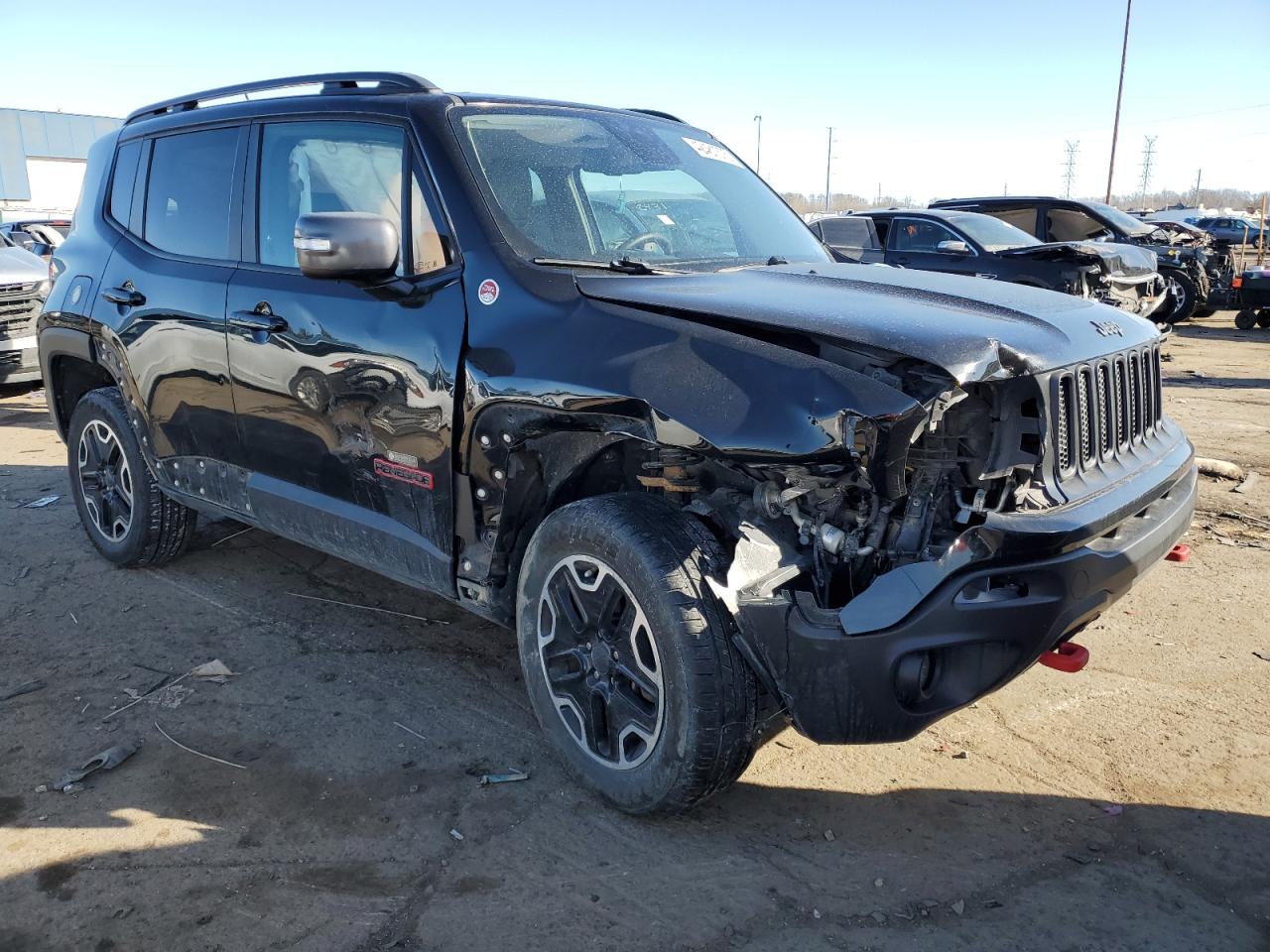 2016 Jeep Renegade VIN ZACCJBCT6GPD28961 Copart auction photo, front end / side damage thumbnail 4