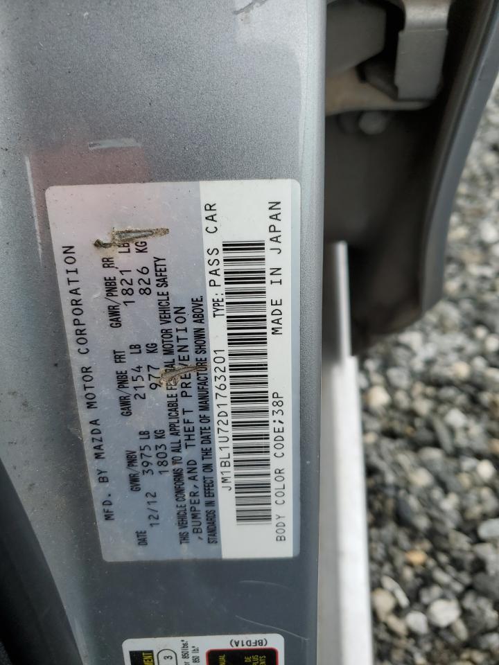 2013 Mazda 3 VIN JM1BL1U72D1763201 Copart auction photo, front end damage thumbnail 14