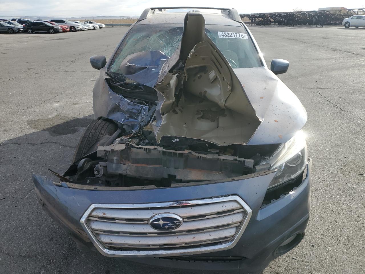 2017 Subaru Outback VIN 4S4BSACC9H3298892 Copart auction photo, front end / side damage thumbnail 5