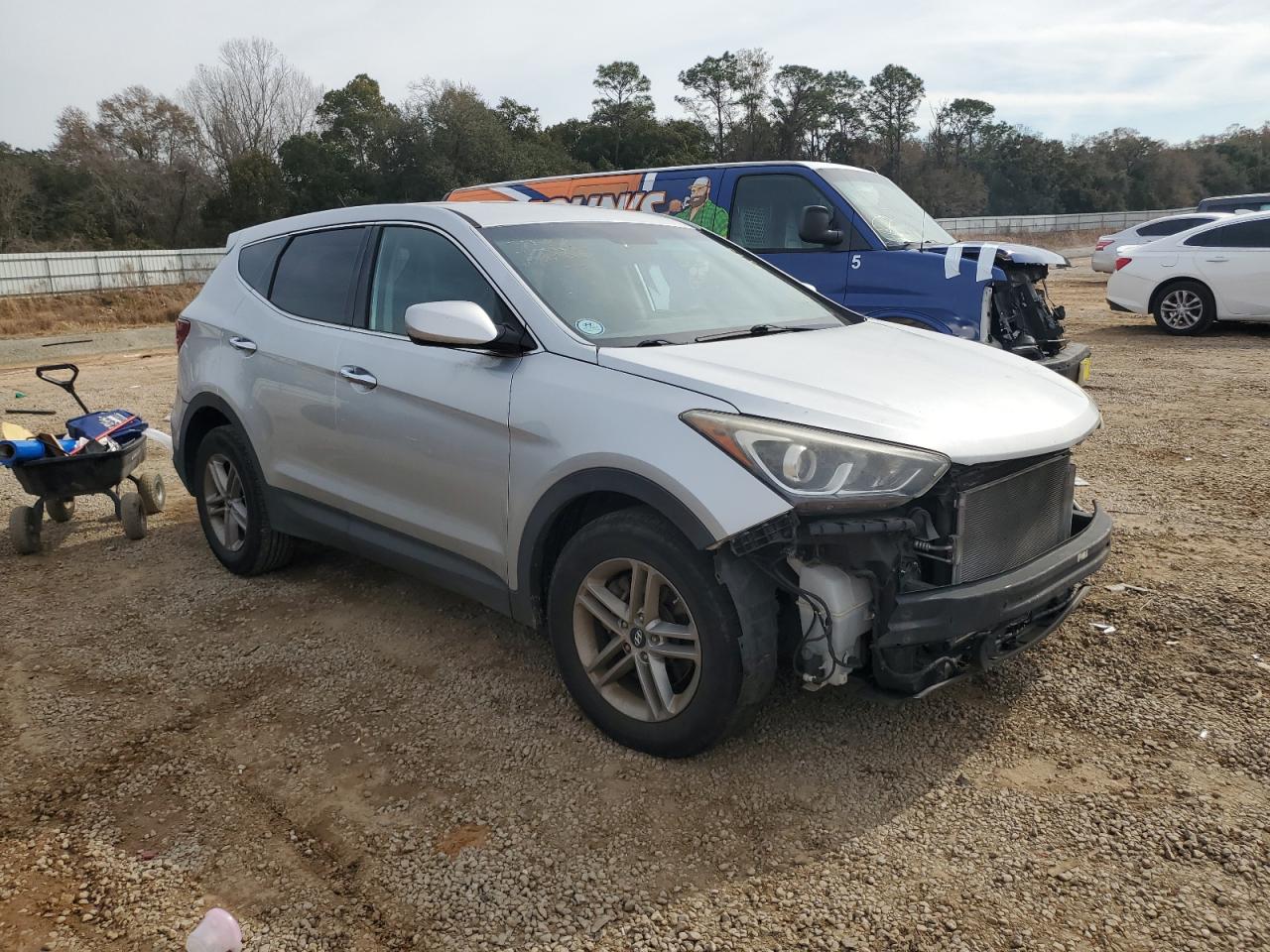 2018 Hyundai Santa Fe VIN 5XYZT3LB9JG541086 Copart auction photo, front end damage thumbnail 4