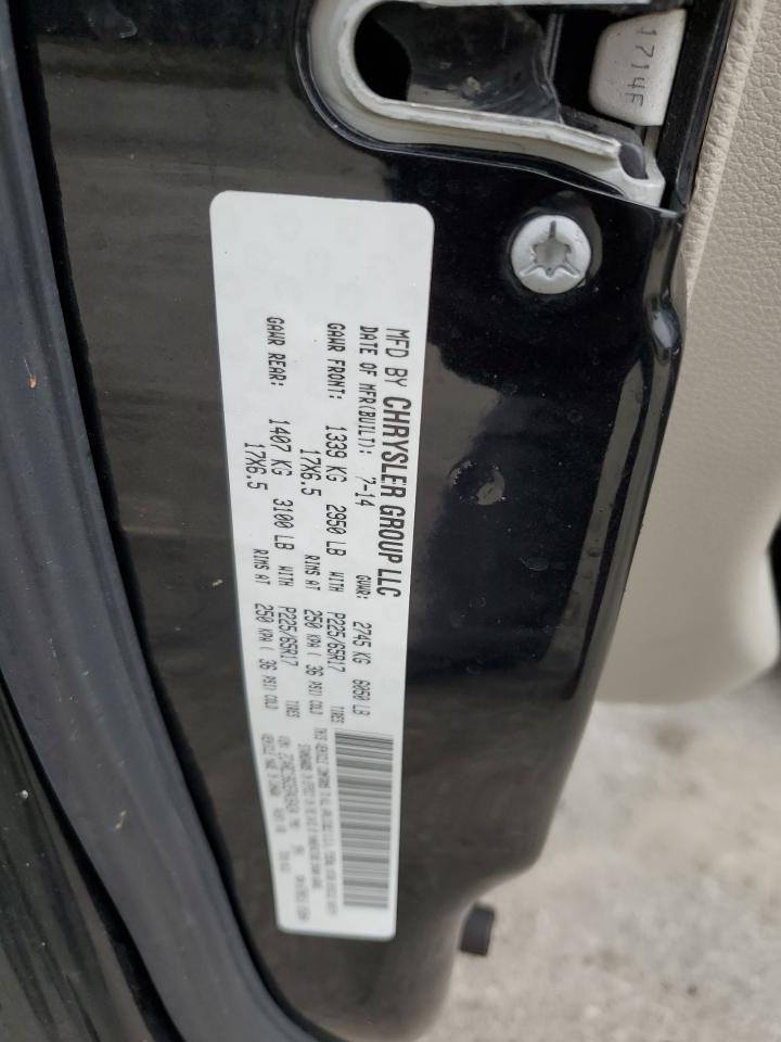 2014 Chrysler Town & Country VIN 2C4RC1BG3ER436434 Copart auction photo, minor dent/scratches damage thumbnail 15