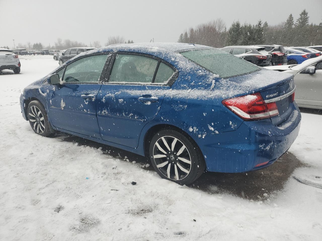 2015 Honda Civic VIN 2HGFB2F72FH015285 Copart auction photo, front end / side damage thumbnail 2