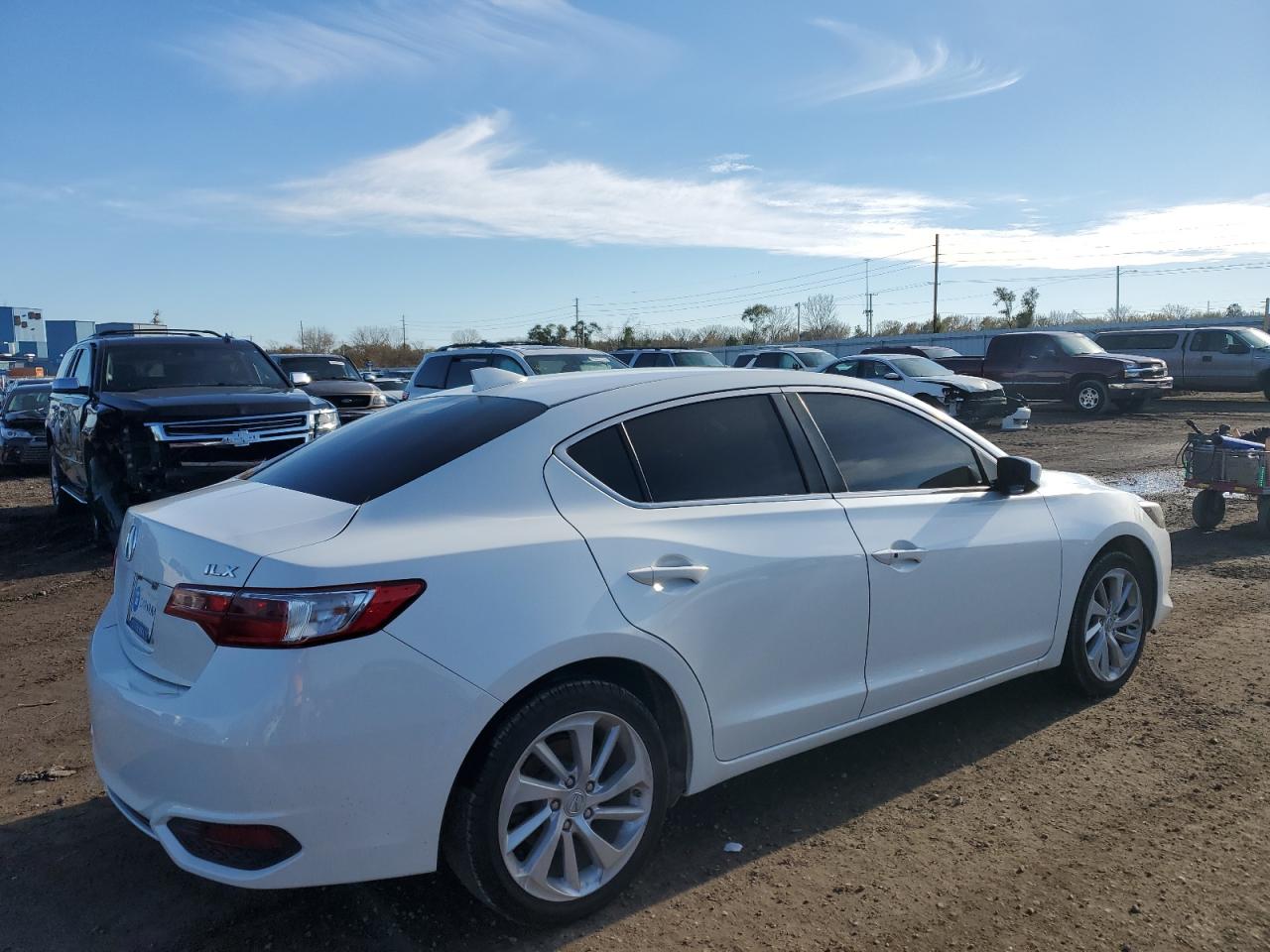 2018 Acura ILX VIN 19UDE2F39JA007168 Copart auction photo, front end / side damage thumbnail 3