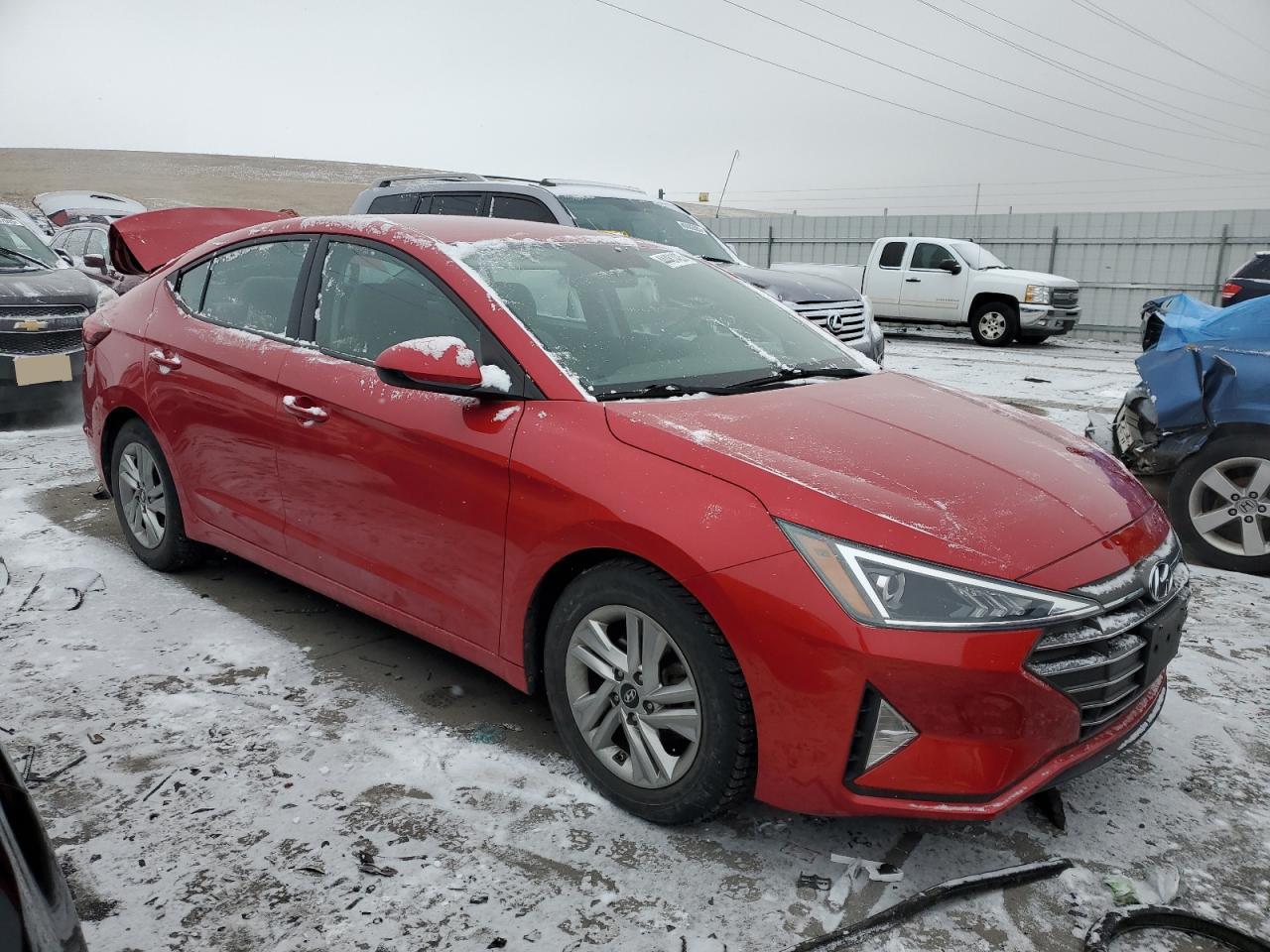 2020 Hyundai Elantra VIN 5NPD84LFXLH592693 Copart auction photo, rear end damage thumbnail 4
