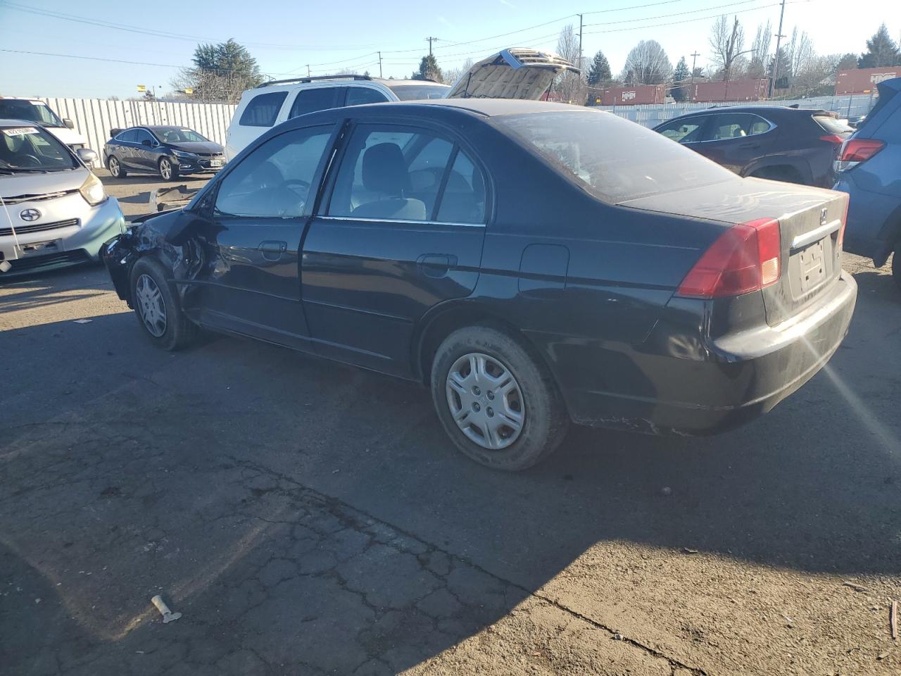 2001 Honda Civic VIN 2HGES16571H565031 Copart auction photo, front end / side damage thumbnail 2